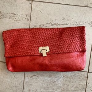 Elliott Lucca Red Orange Clutch